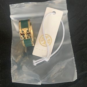 Green/Gold Tory Burch ring size 6